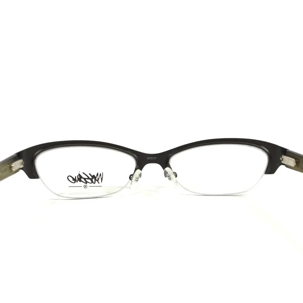 Mossimo Eyeglasses Frames MS 1078 Olive Green Cat Eye Half Rim 51-17-135